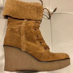 Via Spiga Wedge Boots Size 8 - EUC - Made in Italy